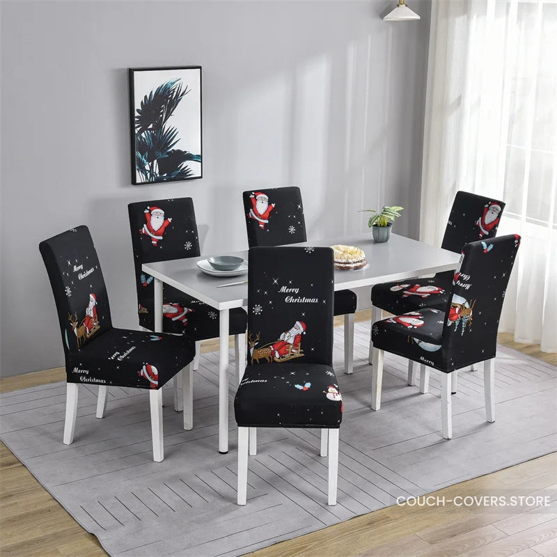 Black Christmas Chair Covers