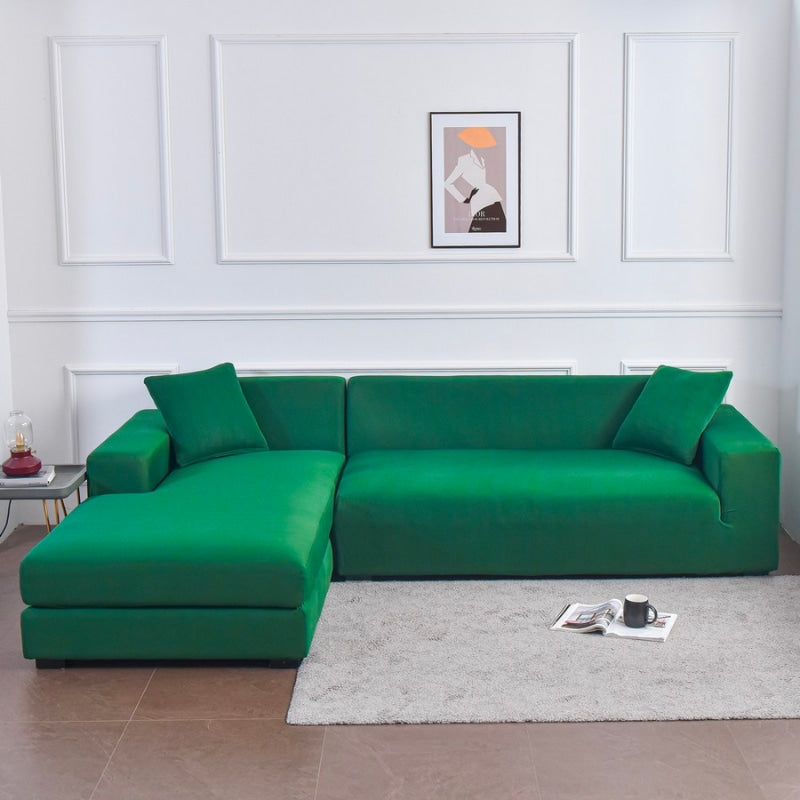 Green couch cover