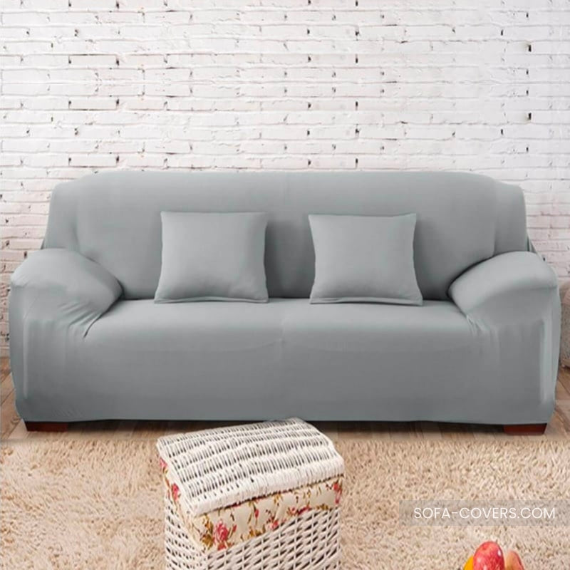 Light grey loveseat cover