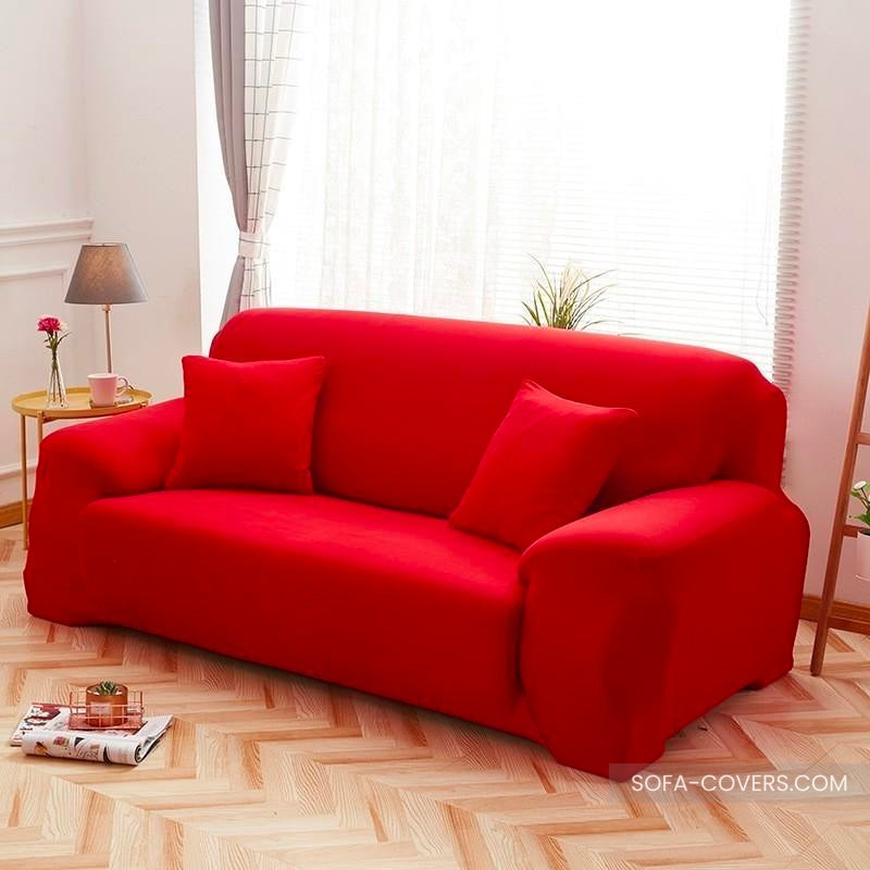 Red loveseat cover