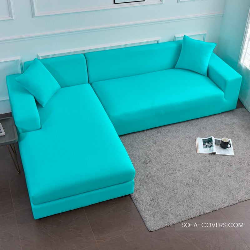 Turquoise couch cover