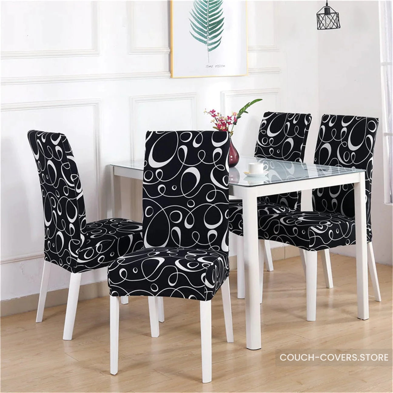 Black and White Chair Covers