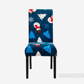Blue Christmas Chair Covers