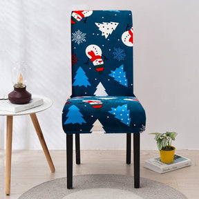 Blue Christmas Chair Covers