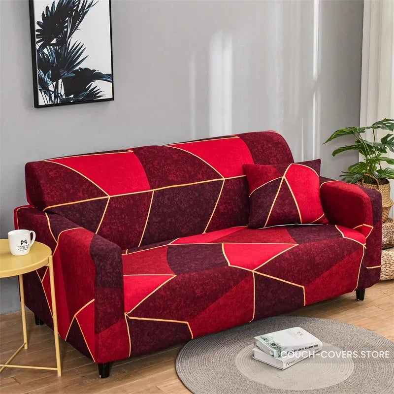 Bright Red Couch Cover