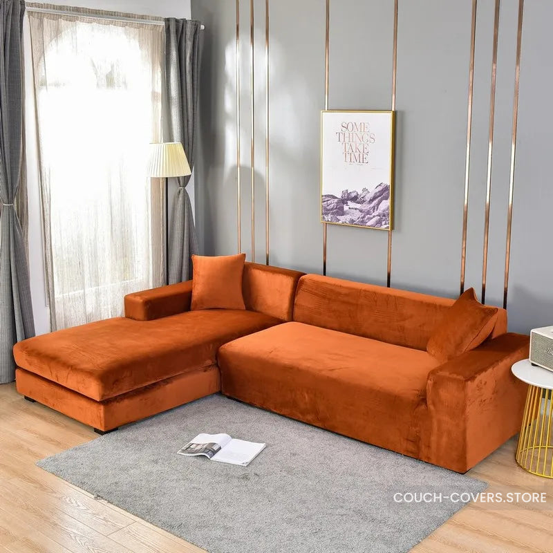 Dark Orange Couch Cover