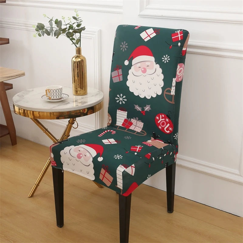 Green Christmas Chair Covers