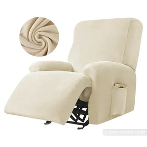 Oversized Recliner Cover Beige / 3 seats