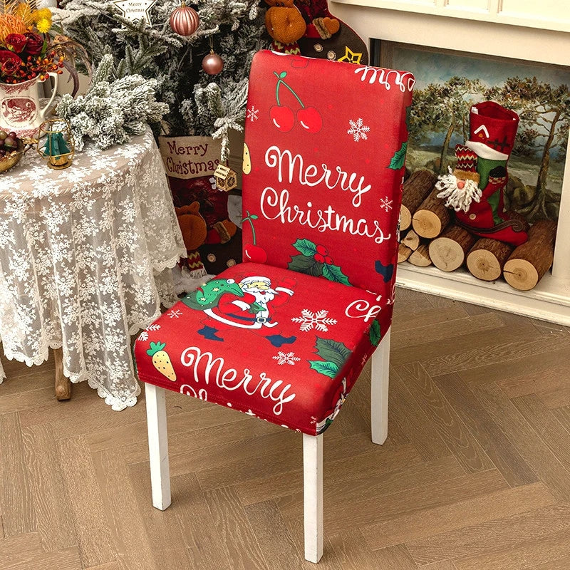 Red Christmas Chair Covers
