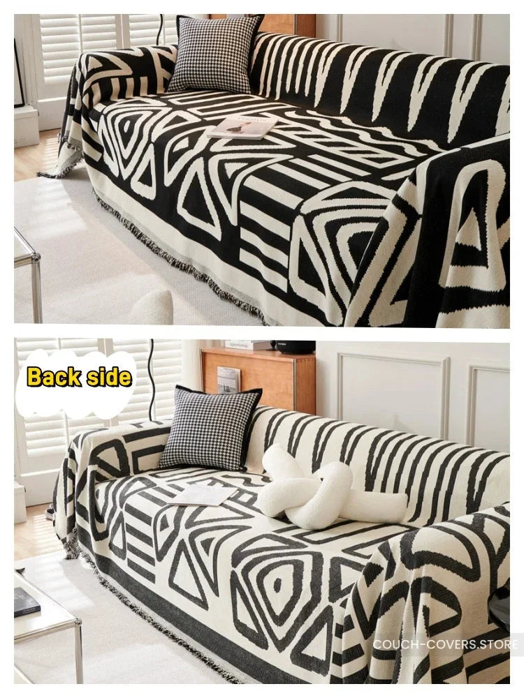 Reversible Chenille Couch Cover