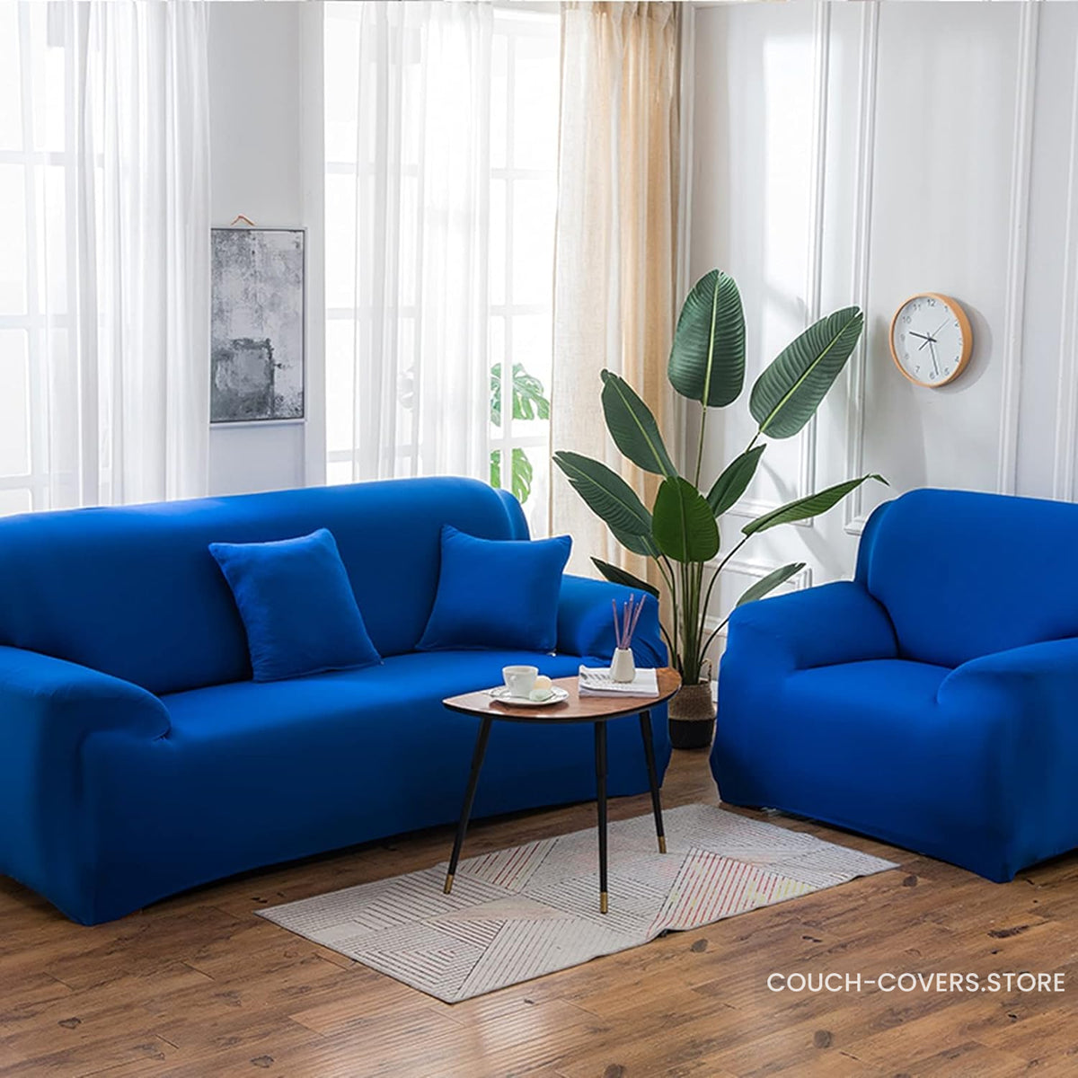 Royal Blue Couch Cover