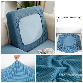 Stretch Couch Cushion Covers Blue / Normal (S)