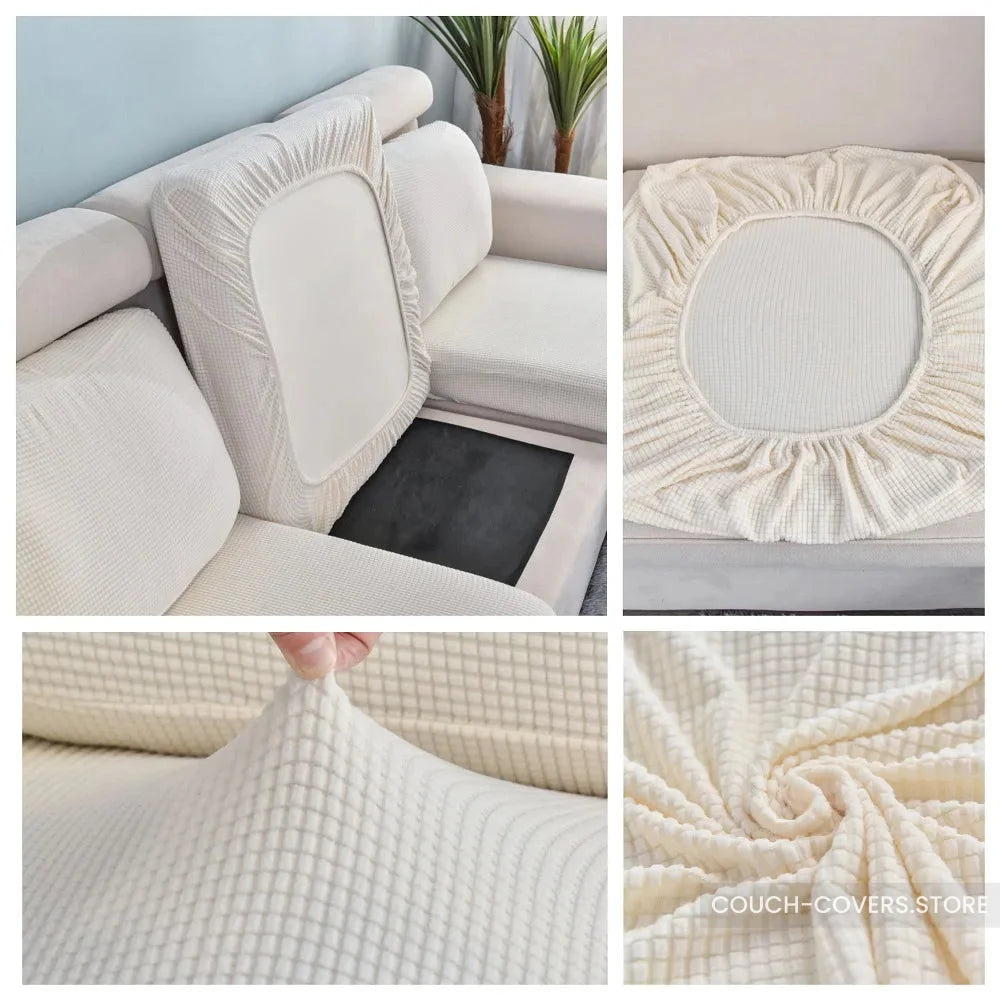 Stretch Couch Cushion Covers White / Normal (S)