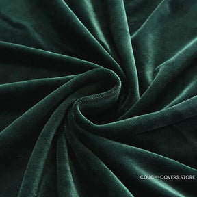 Velvet emerald couch cover