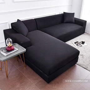 Black sectional couch covers