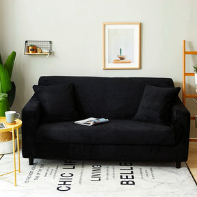 Black velvet couch cover
