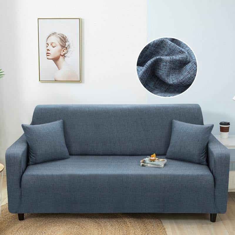 Blue gray sofa cover