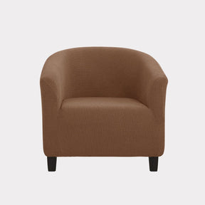Brown club chair slipcover