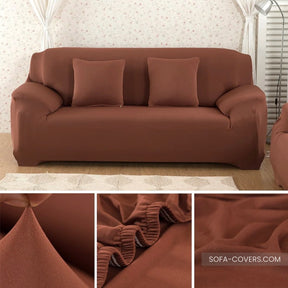 Brown loveseat cover