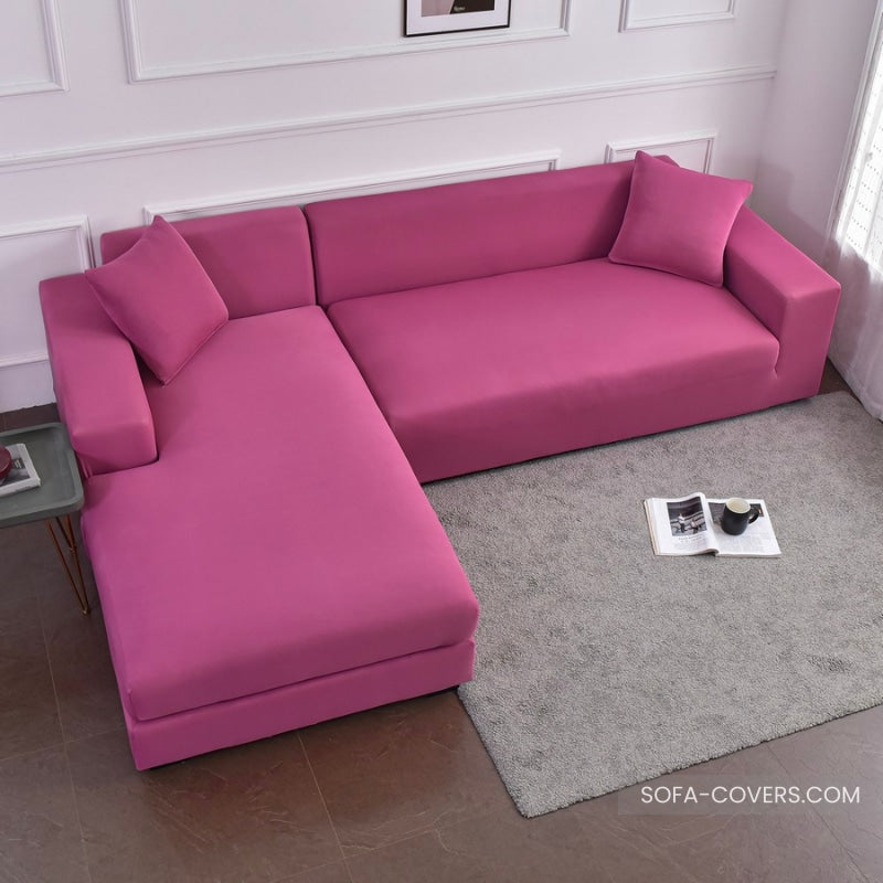 Dark pink sofa cover