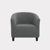 Gray club chair slipcover