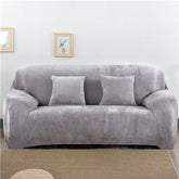 Gray velvet couch cover