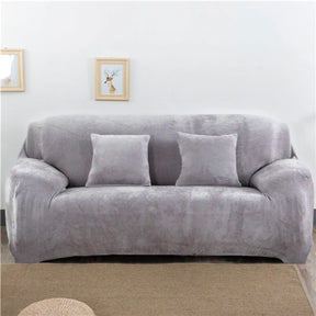 Gray velvet couch cover