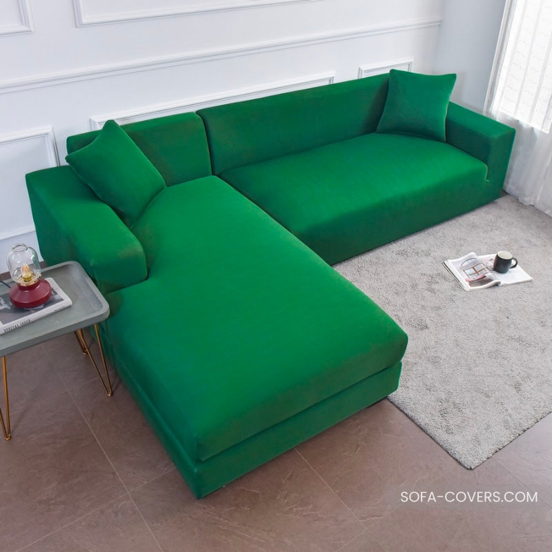 Green couch cover