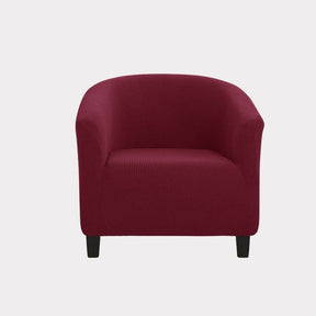 Red club chair slipcover
