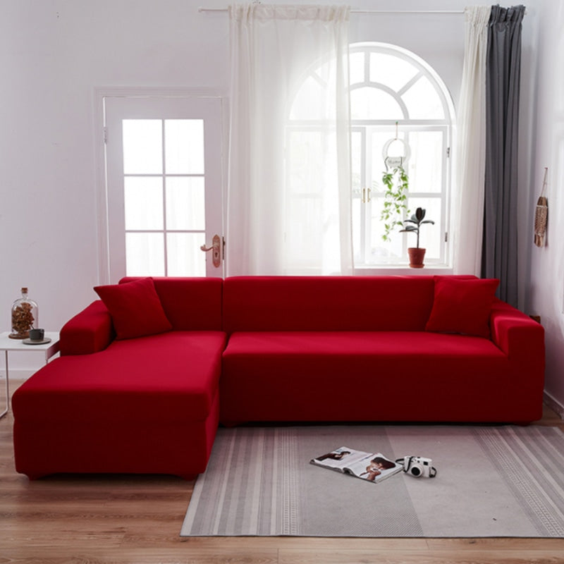 Red sofa cover