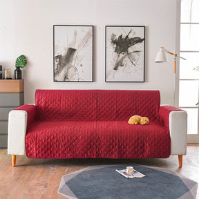 Red sofa protector