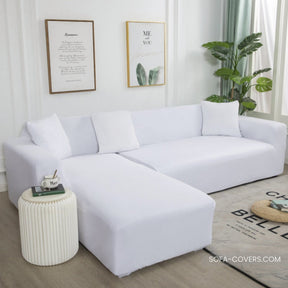White sectional couch covers