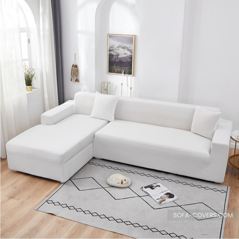White sectional couch covers