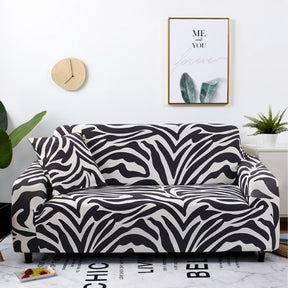 Zebra print couch cover